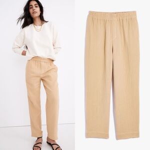 Madewell Lightspun Huston Pull On Crop Pants Dune XS